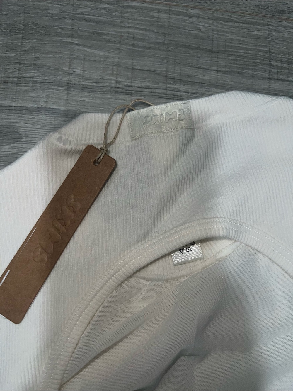 NWT SKIMS Cotton Rib Open Back Romper - Picture 4 of 4